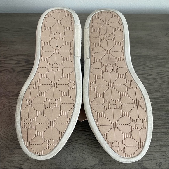 Kate Spade | Women’s Size 10 “Lexi Pave” Action Nappa Calf Sneakers in White/Hay - Picture 8 of 9